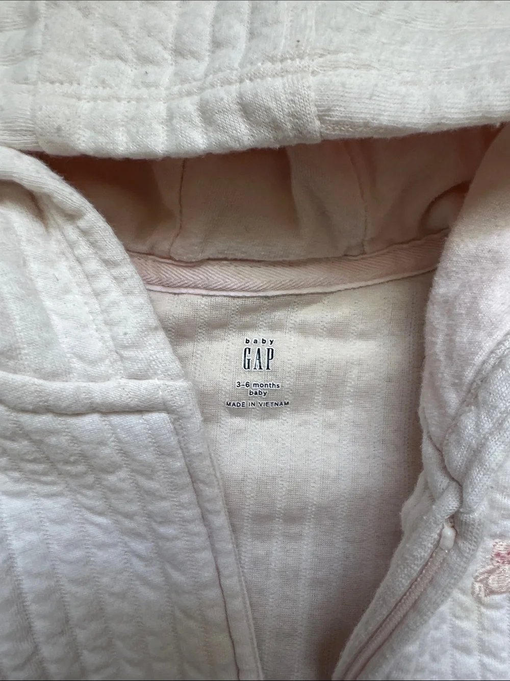 Baby Gap Light Pink Quilted Hooded Sweatshirt & Joggers Set